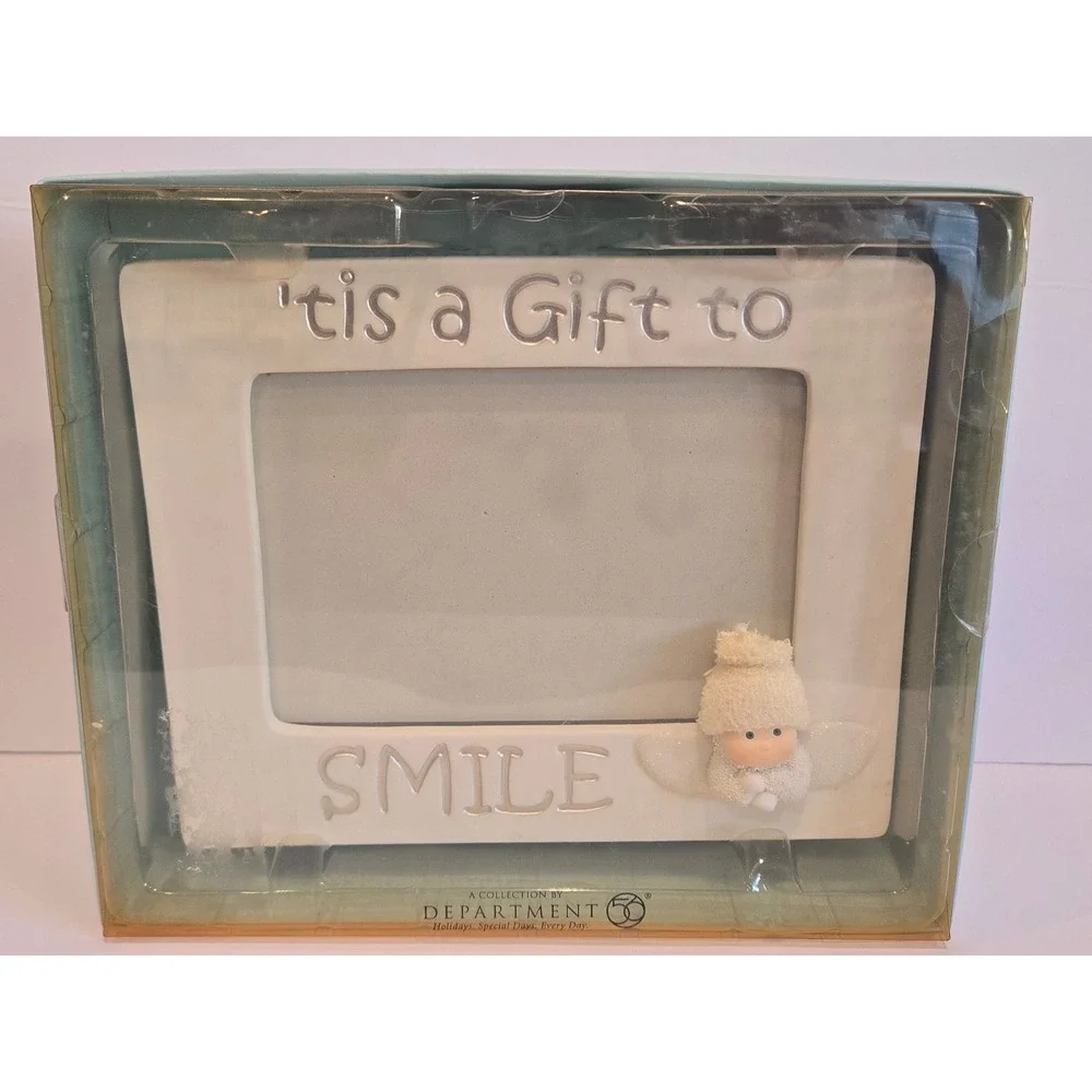 Vintage‎ Department 56 It's a Gift to Smile Snowbabies Angel Photo Frame New